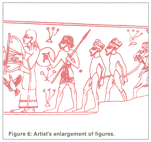 Artist's enlargment of figures